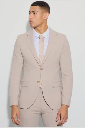 Boohoo Jersey Skinny Single Breasted Suit Jacket - - 34