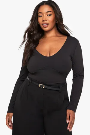 Boohoo Plus Sculpt Scoop Neck Top - - 16
