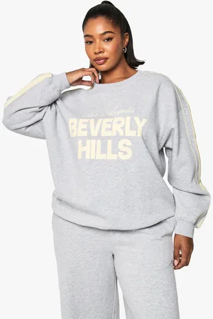Boohoo Plus Beverly Hill Side Stripe Oversized Sweatshirt - - 22