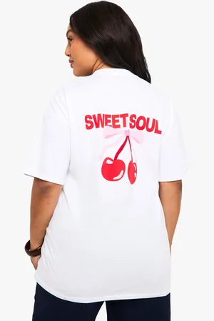 Boohoo Plus Sweet Soul Oversized T-Shirt - - 16