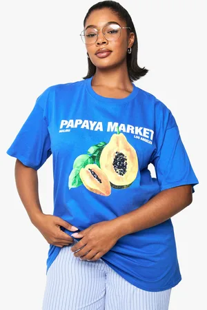 Boohoo Plus Papaya Market Oversized T-Shirt - - 18