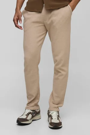 Boohoo Elasticated Waist Slim Fit Waffle Smart Trousers - - S