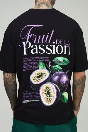Boohoo Tall Oversized Passion Fruit Printed T-Shirt - - 2XL