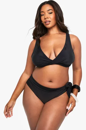 Boohoo Plus Tummy Control Tie Bikini Bottoms - - 16