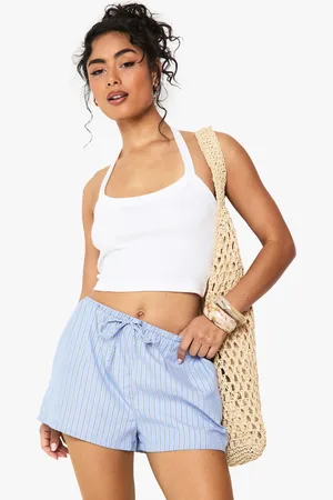 Boohoo Rib Thick Binding Halter Neck Vest Top - - 16