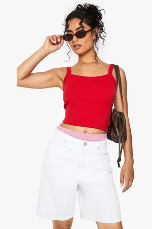Boohoo Basics Thick Binding Rib Vest Top - - 8