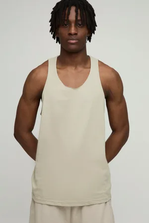 Boohoo Regular Fit Basic Racer Back Vest - - L