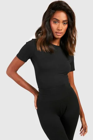 Boohoo Premium Super Soft Crew Neck Short Sleeve Bodysuit - - 12
