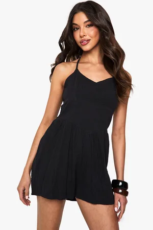 Boohoo Textured Cheesecloth Flippy Playsuit - - 8