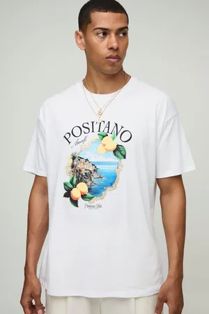 Boohoo Oversized Positano Lemon Graphic T-Shirt - S