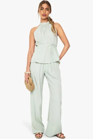 Boohoo Halterneck Palazzo Co-Ord - - 8