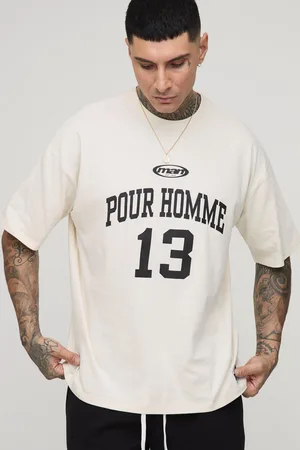 Boohoo Tall Oversized Pour Homme Print T-Shirt - - 2XL