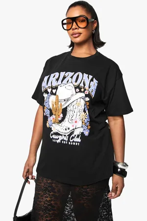 Boohoo Plus Arizona Cowgirl Printed T-Shirt - - 22