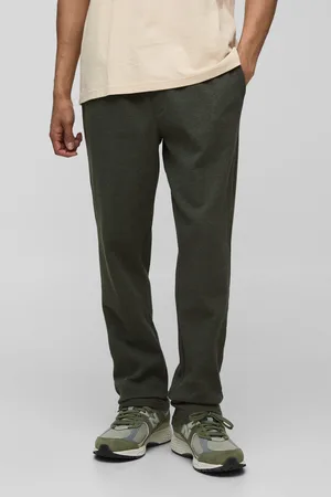 Boohoo Elasticated Waist Slim Fit Waffle Smart Trousers - - S