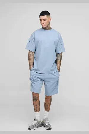 Boohoo Tall Utility Pocket Oversized Fit T-Shirt & Cargo Short Set - - 2XL