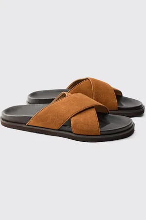 Boohoo Faux Leather Woven Mix Sandal - - 6