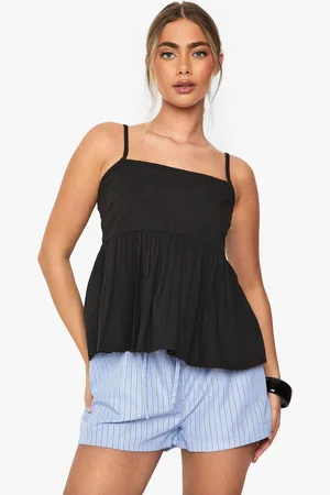 Boohoo Cotton Poplin Peplum Cami - - 6