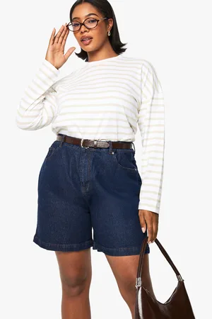 Boohoo Plus Boyfriend Denim Short - - 22