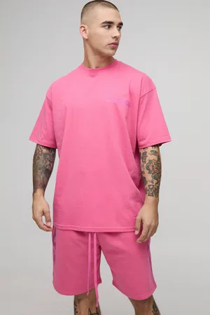 Boohoo Oversized Worldwide Graphic T-Shirt & Short Set - - S