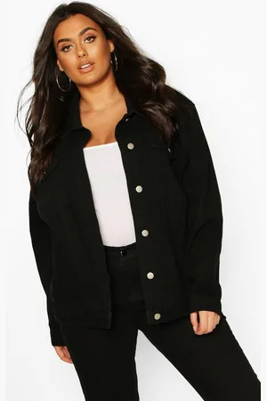 Boohoo Plus Oversized Denim Jacket - - 16