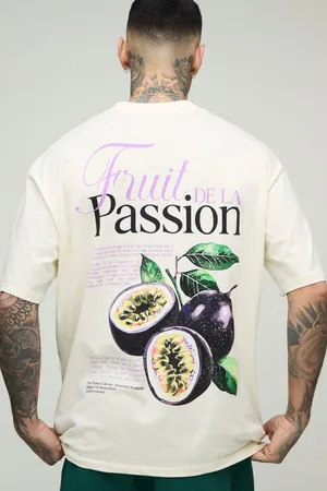 Boohoo Tall Oversized Passion Fruit Printed T-Shirt - - 2XL