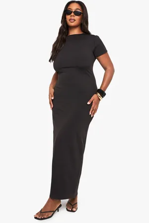 Boohoo Plus Sculpt Cap Sleeve Maxi Dress - - 16