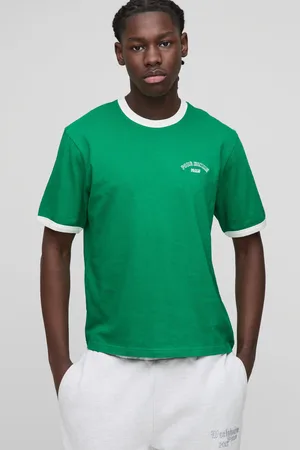 Boohoo Boxy Fit Homme Ringer T-Shirt - - S