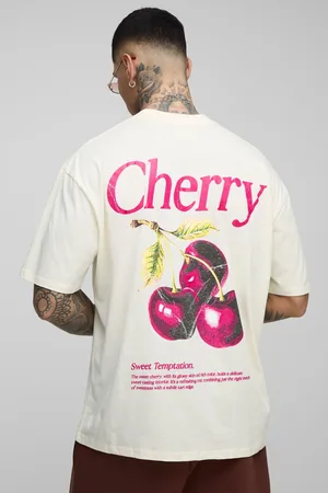 Boohoo Tall Oversized Cherry Printed T-Shirt - - 2XL