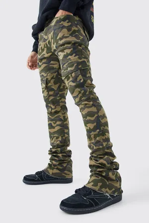 Man Slim Stacked Flare Contrast Gusset Jogger | boohooMAN USA