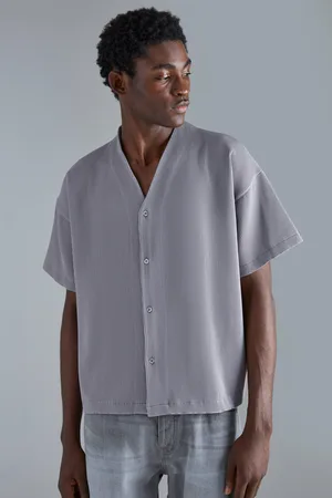 Short Sleeve Boxy Crinkle Shirt