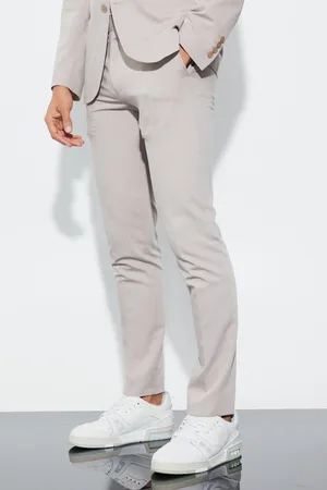 Boohoo Mens Skinny Fit Cropped Suit Trousers