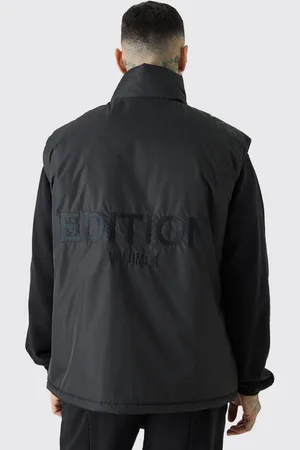 Boohoo Mens Tall EDITION Oversized Funnel Neck Padded Gilet