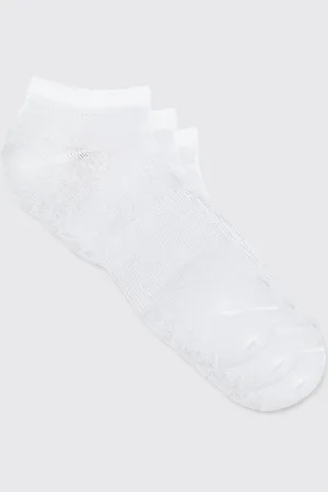 Boohoo Mens 3 Pack Plain Trainer Socks
