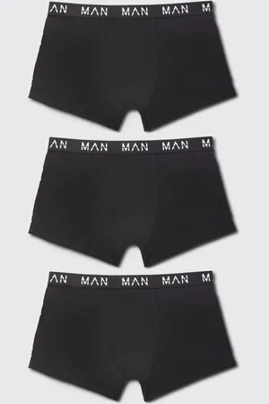 Boohoo Mens Plus 3 Pack Man Dash Mid Length Trunks
