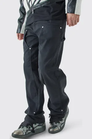 Boohoo Mens Tall Fixed Waist Relaxed Twill Carpenter Trouser