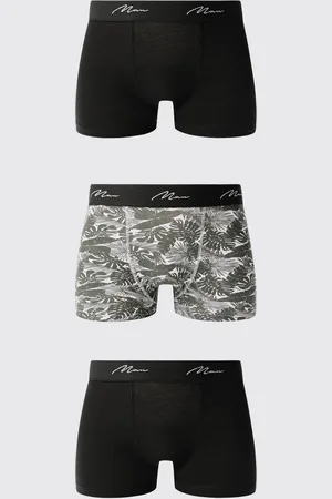 Boohoo Mens 3 Pack Tropical Print Boxers