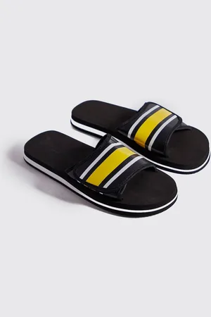 Boohoo Mens Velcro Strap Colour Block Slider