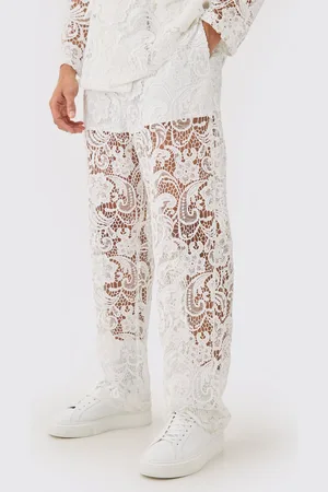 Boohoo Mens Relaxed Fit Lace Suit Trouser
