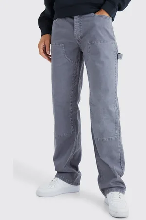 Boohoo Mens Tall Relaxed Overdye Carpenter Trouser