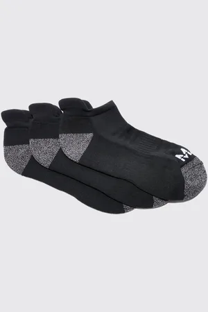 Boohoo Mens Man Active Cushioned Training Trainer 3 Pack Socks
