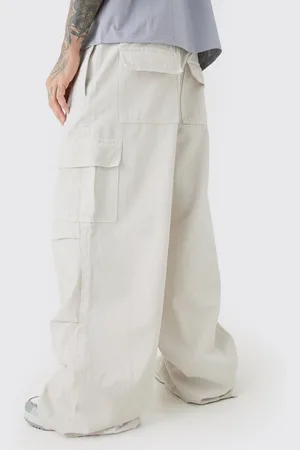 Boohoo Mens Tall Extreme Baggy Fit Cargo Trousers In