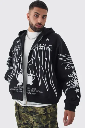 Boohoo Mens Plus Oversized Official Man Print Hoodie
