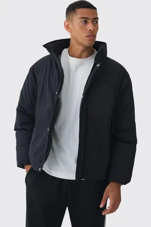Boohoo Mens Funnel Neck Padded Jacket In