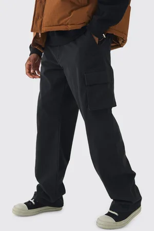Boohoo Mens Tall Relaxed Fit Fixed Waist Cargo Trousers