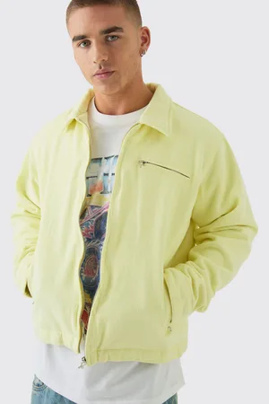 Boohoo Mens Washed Padded Twill Worker Jacket In