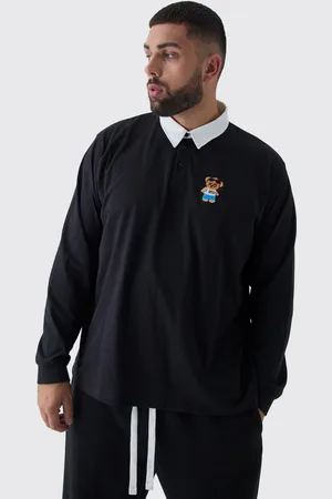 Boohoo Mens Plus Embroidered Rugby Polo