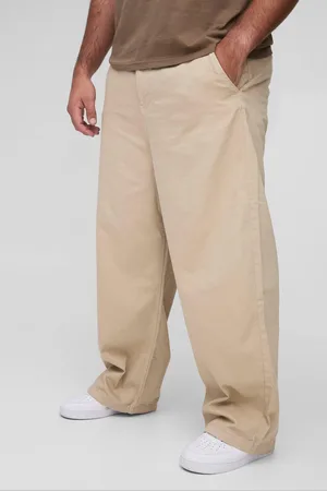 Boohoo Mens Plus Drawcord Relaxed Fit Chino