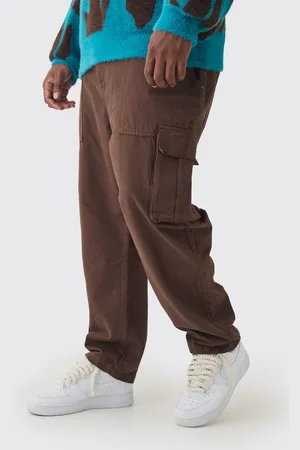 Boohoo Mens Plus Tapered Fit Cargo Trousers in