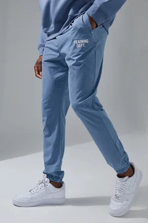 Boohoo Mens Training Dept Stretch Woven Perforated Tapered Jogger