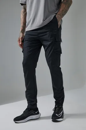 Boohoo Mens Tall Man Active Gym Technical Tapered Cargo Jogger